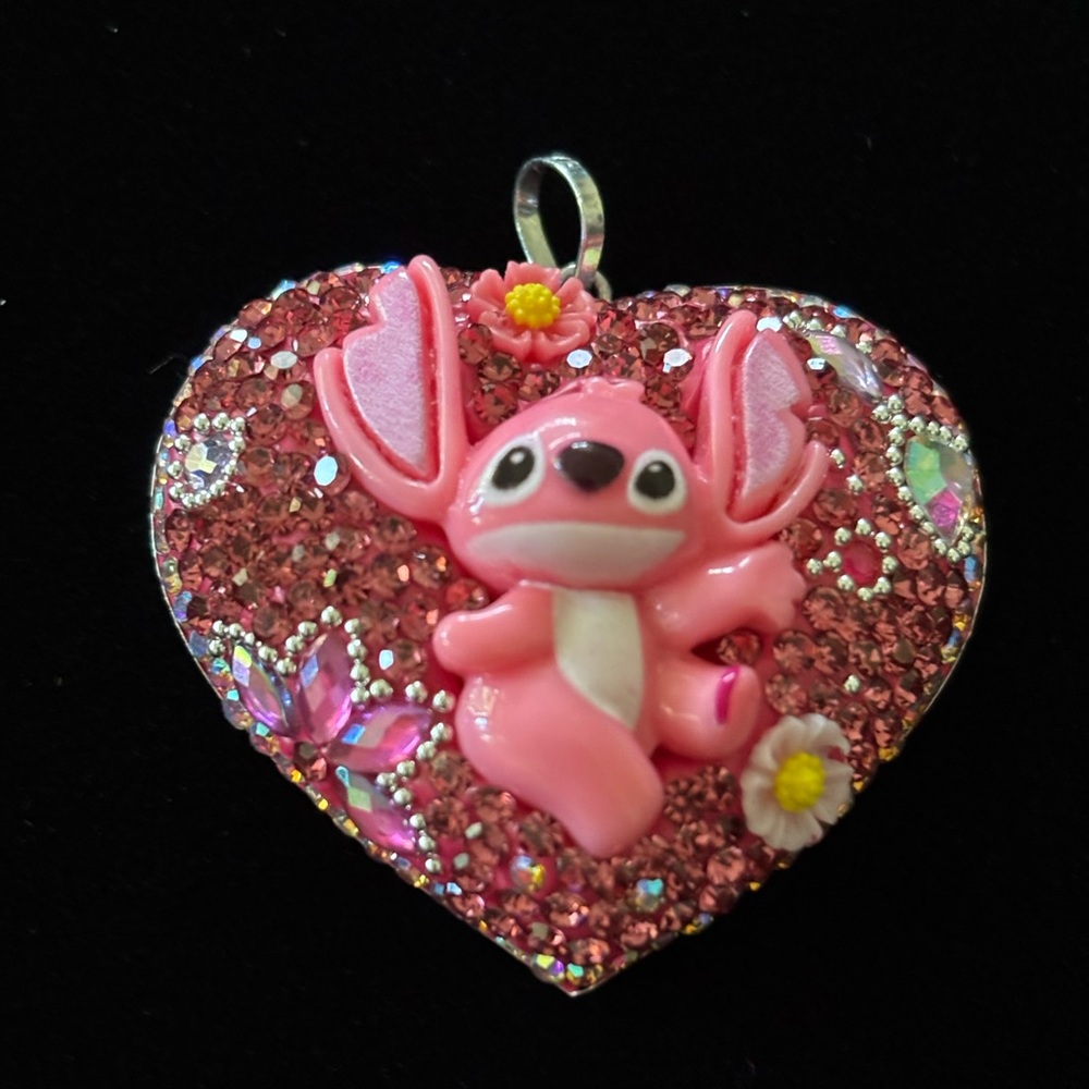 925 Sterling silver pink Stitch Pendant